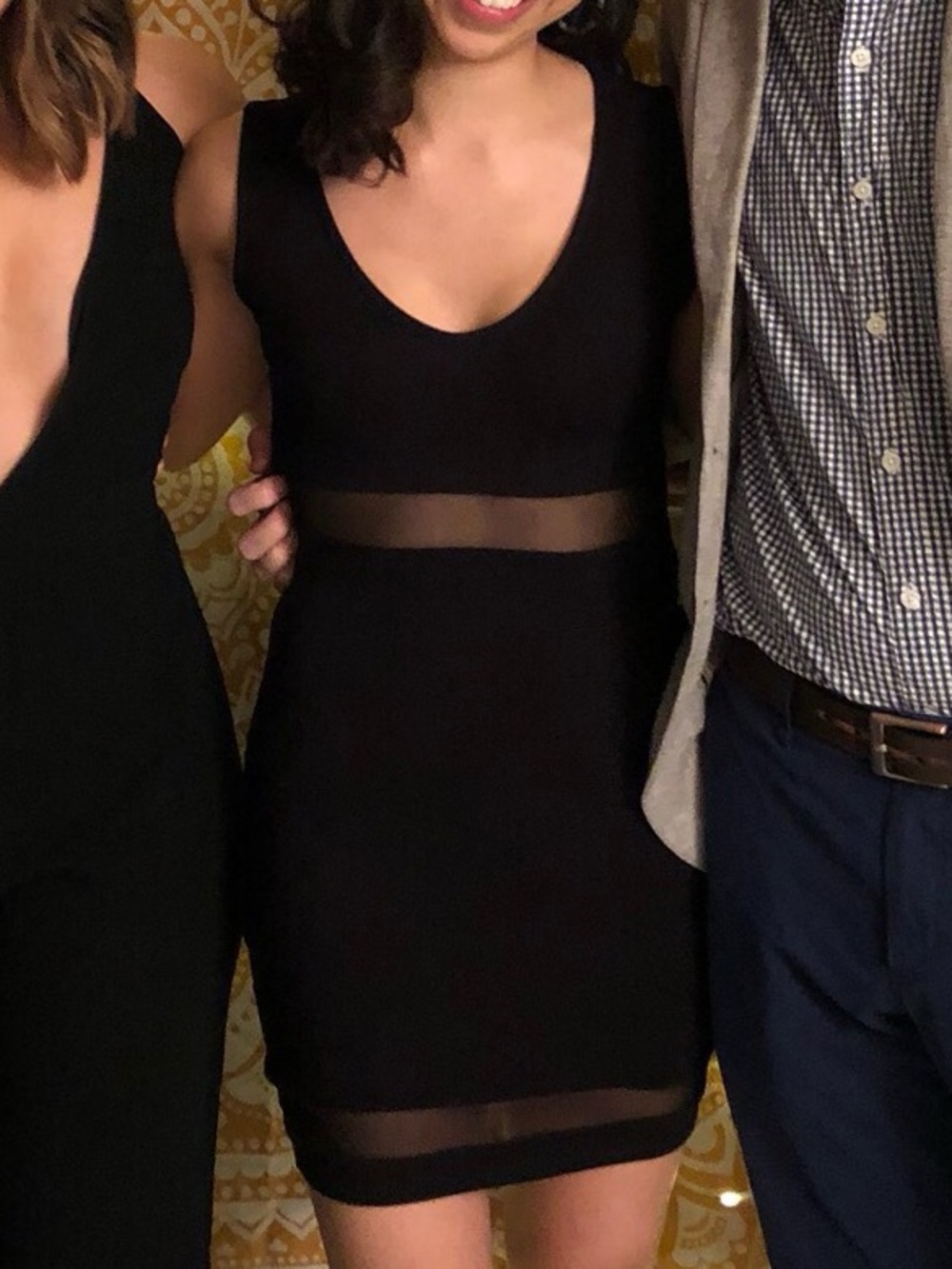 Lulus Black Mesh Bodycon Mini Dress